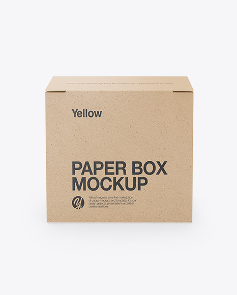 Kraft Box Mockup - Front View