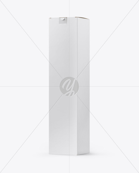 Glossy Box Mockup - Half Side View