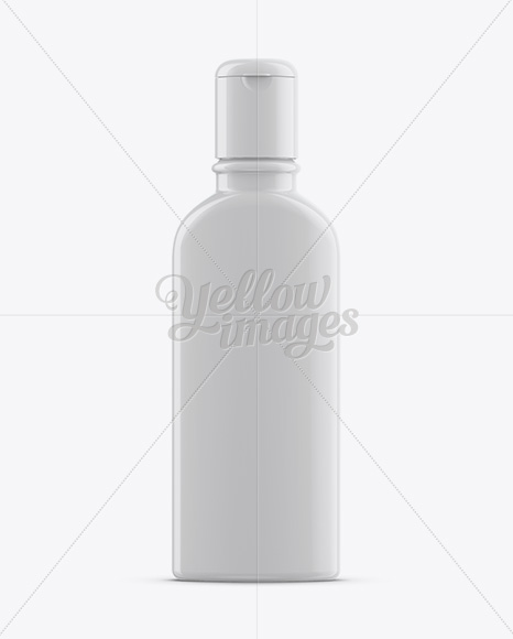 150ml Glossy Plastic Bottle Mockup