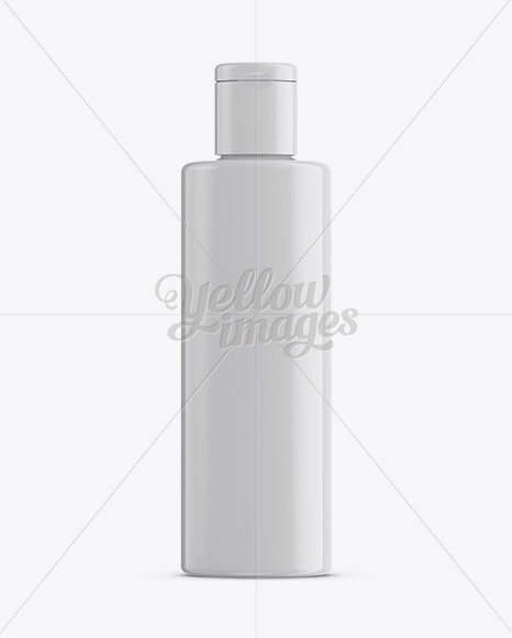 Glossy Plastic Bottle With Flip-Top Mockup