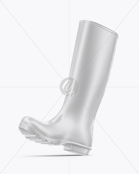 Rain Boot Mockup - Half Side View