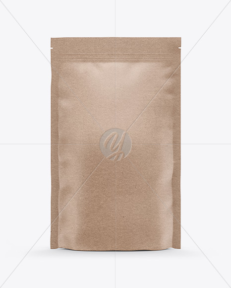 Kraft Stand-Up Pouch Mockup - Front View