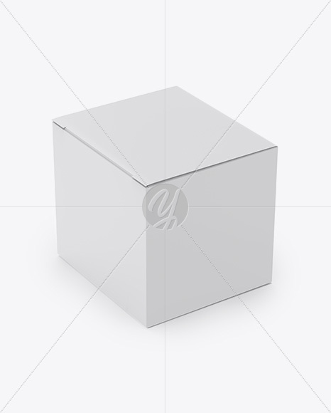 Paper Box Mockup - Half Side View