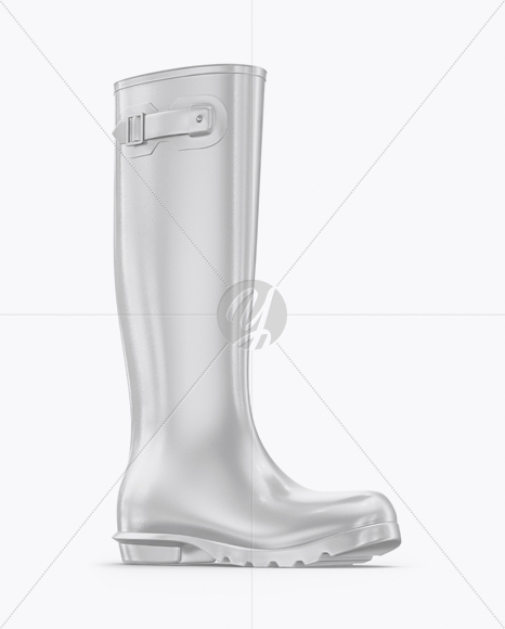 Rain Boot Mockup - Half Side View