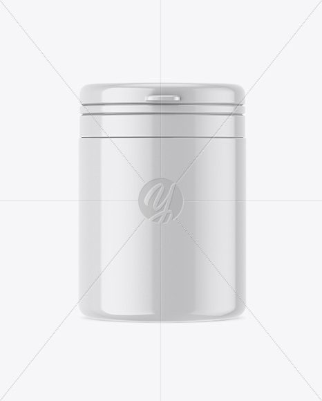 Glossy Plastic Jar Mockup