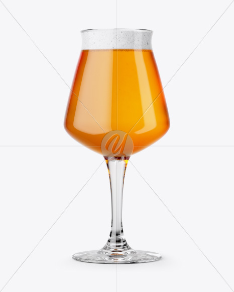 Teku Glass With Hazel Orange Beer Mockup