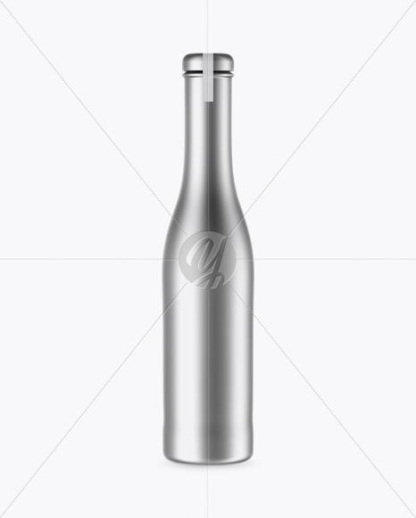 Matte Metallic Drink Bottle Mockup