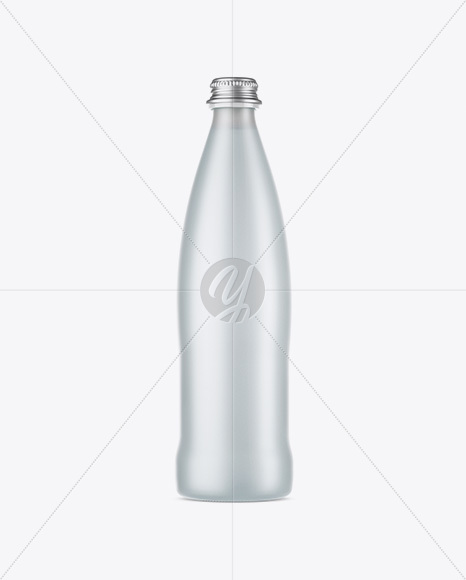 Frosted Glass Water Bottle Mockup