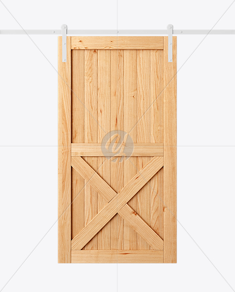 Vintage Wooden Barn Door Mockup