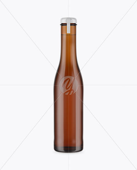 Amber Glass Bottle Mockup