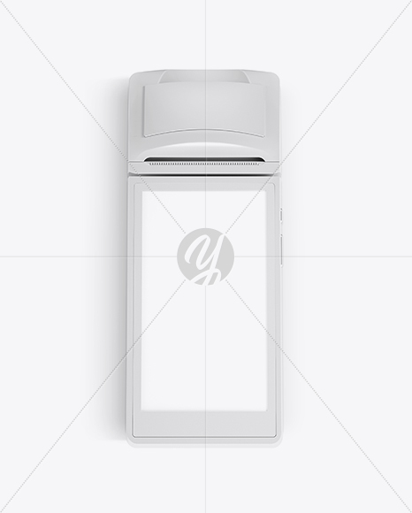 Mobile Payment Terminal Mockup - Top View