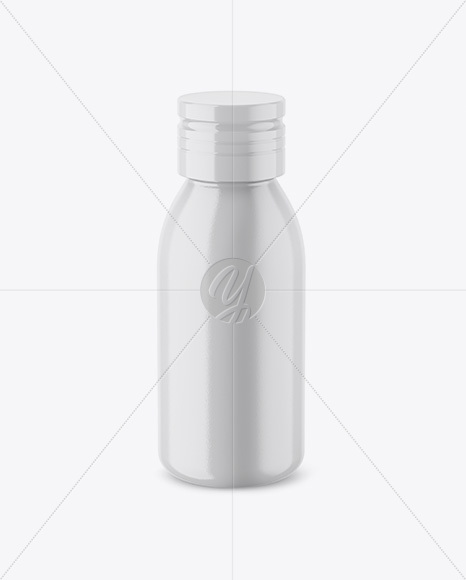 Glossy Bottle Mockup - High-Angle Shot Glossy Bottle Mockup - High-Angle Shot