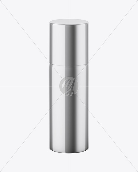 Metallic Spray Bottle Mockup - High-Angle Shot