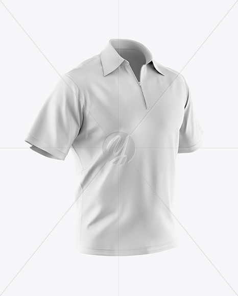 Men&#039;s Polo Mockup - Half Side View