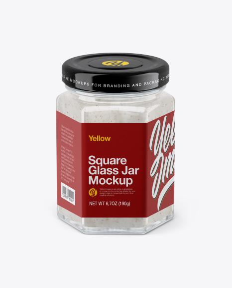 Glass Jar with Sauce Mockup - Half Side View - Mayonnaise+Jar+Mockup+Psd+Glass+Jars+Jar+Packaging+Glass+Packaging