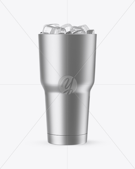 Matte Metallic Thermo Cup Mockup