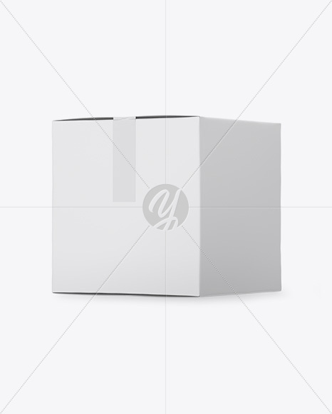 Paper Box Mockup - Side View (High-Angle Shot)