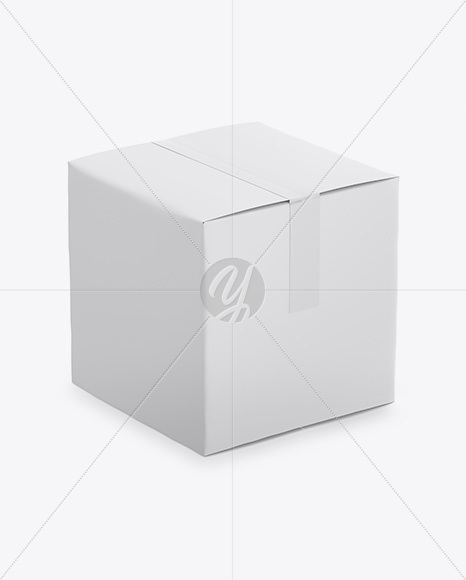 Paper Box Mockup - Half Side View