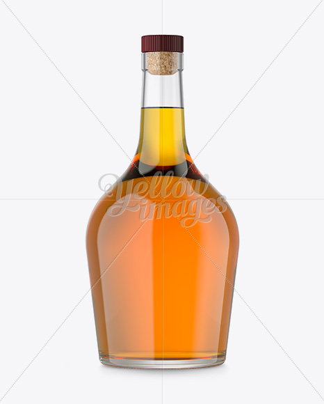 750ml Duplicado Bottle With Whiskey Mockup