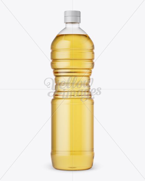 Plastic Sunflower Oil Bottle Mockup