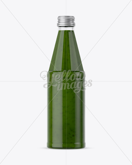 330ml Glass Bottle With Green Pepper Sauce Mockup