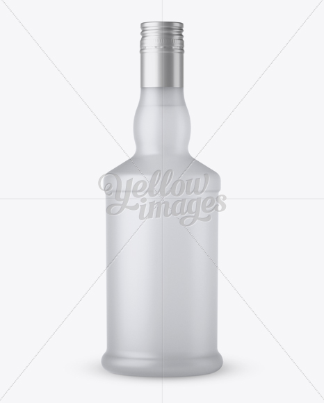 Frosted Glass Gin Bottle Mockup Frosted Glass Gin Bottle Mockup