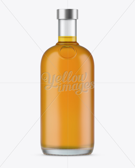 700ml Matte Glass Whiskey Bottle Mockup