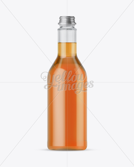 500ml Apple Juice Glass Bottle Mockup