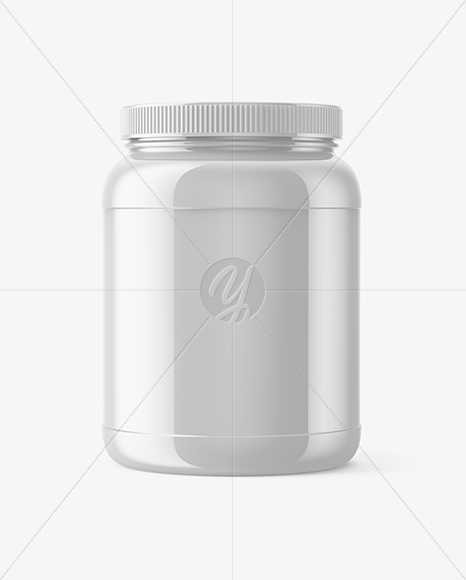 Glossy Protein Jar Mockup