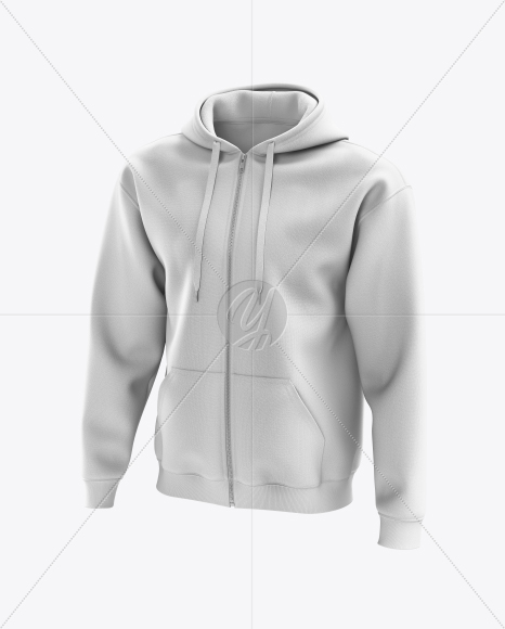 Men’s Full-Zip Hoodie mockup (Half Side View) - Free Download Images ...