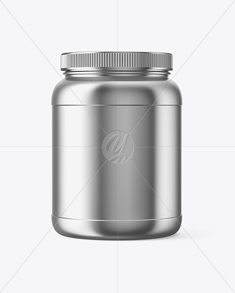 Metallic Protein Jar Mockup