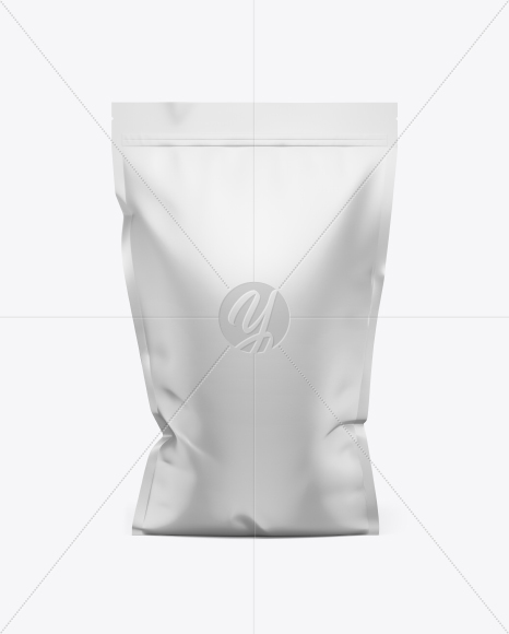 Matte Stand-Up Pouch w/ Zipper Mockup - Front View