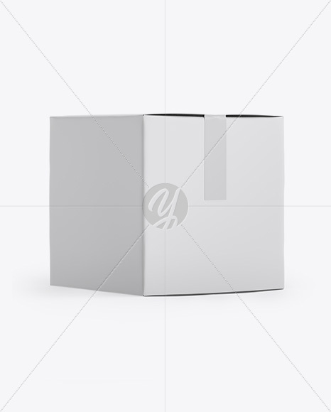 Paper Box Mockup - Side View (High-Angle Shot)