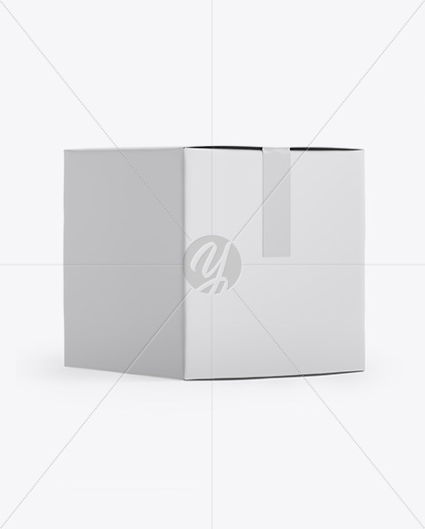 Paper Box Mockup - Side View (High-Angle Shot)