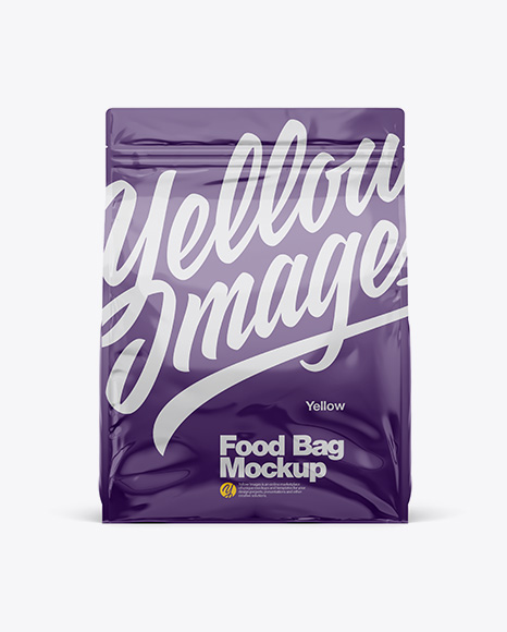 Glossy Plastic Food Bag Mockup - Front View - Zip+Lock+Plastic+Bag+Mockup+Set