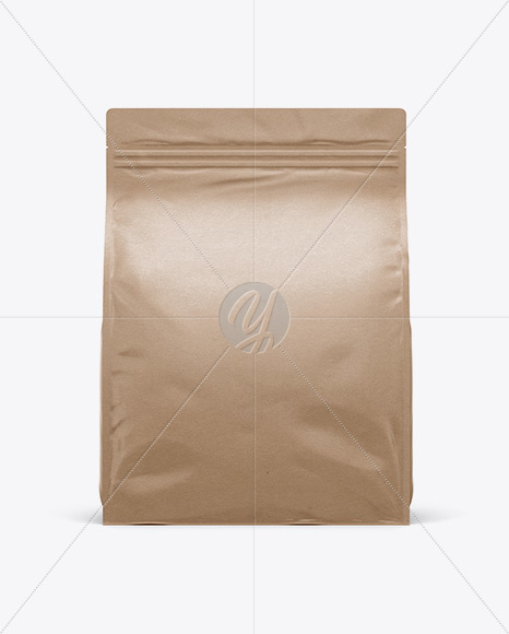 Kraft Paper Food Bag Mockup - Front View