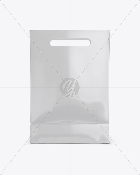 Glossy Shopping Bag Mockup - Front View