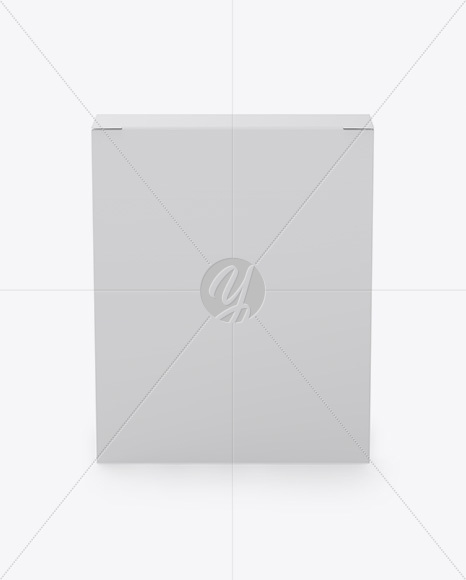 Paper Box Mockup - Front View (High-Angle Shot)