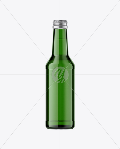 Green Glass Water Bottle Mockup Green Glass Water Bottle Mockup