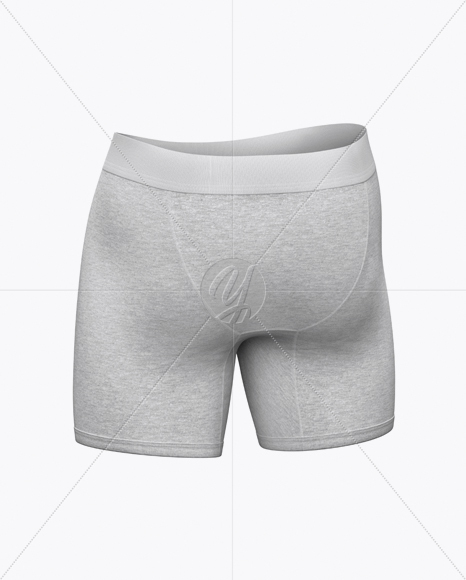 Melange Men's Boxer Briefs Mockup - Back Half Side View