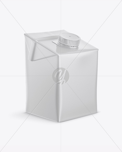 500ml Carton Box Mockup - Half Side View