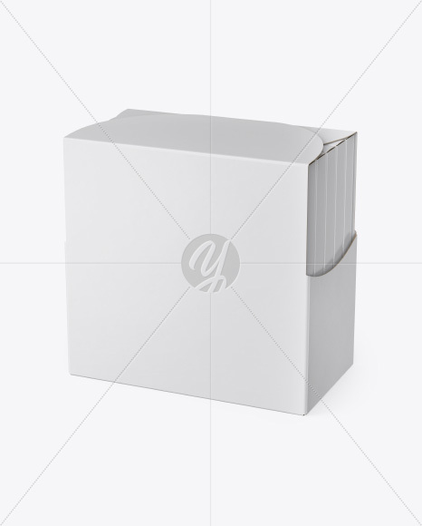 Package with Boxes Mockup - Half Side View (High-Angle Shot)