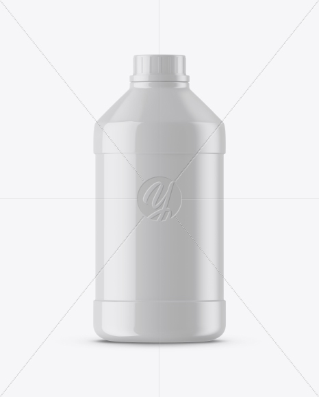 Glossy Plastic Bottle Mockup