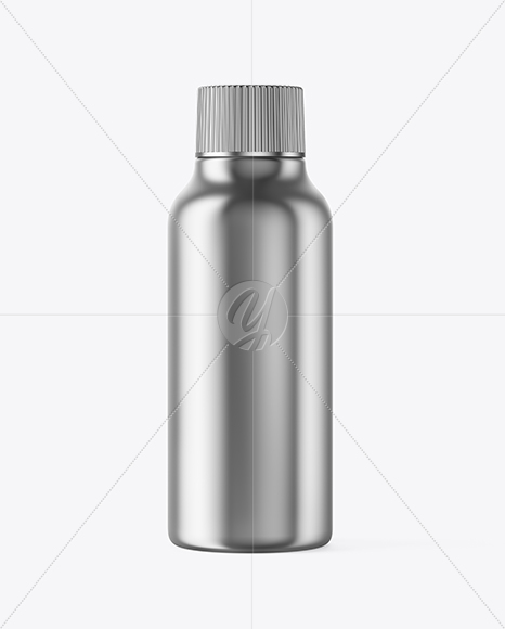 Matte Metallic Bottle Mockup