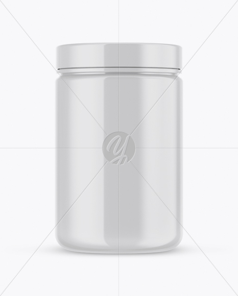 Glossy Protein Jar Mockup