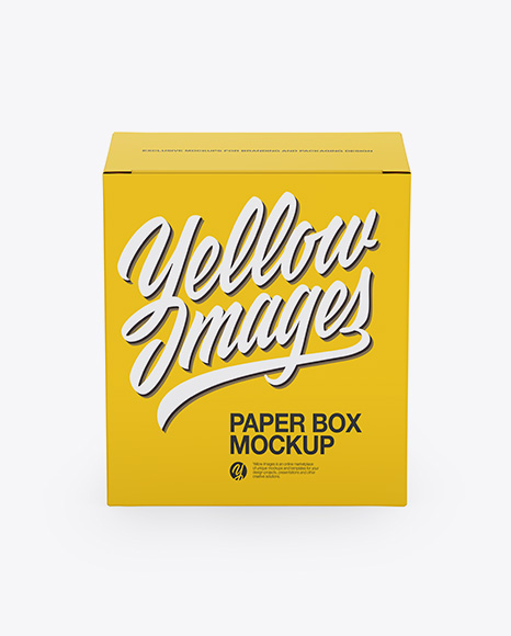 Paper Box Mockup - Front View (High-Angle Shot) - Kraft+Carton+Box+Mockup+-+Front+View+(high-angle+shot)+in+...