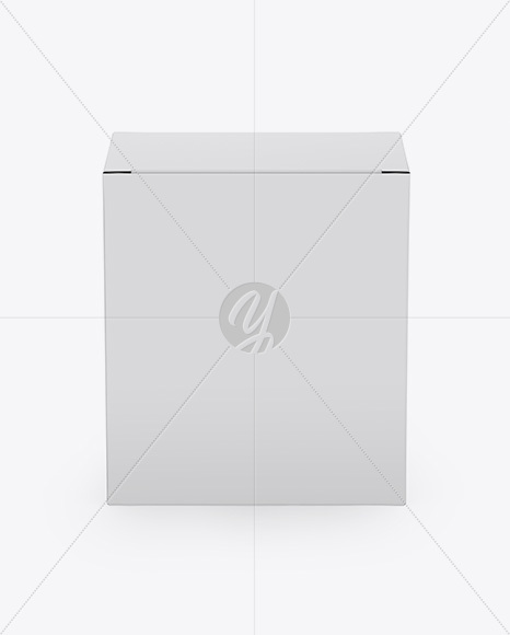 Paper Box Mockup - Front View (High-Angle Shot)