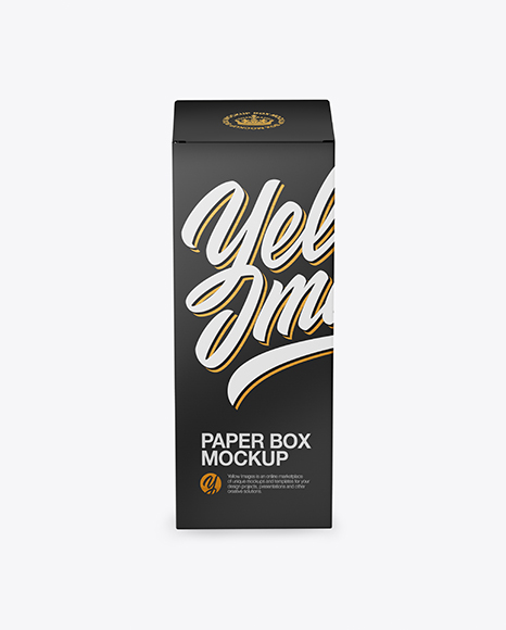 Matte Paper Box Mockup - Front View (High-Angle Shot) - Skin care product mockup