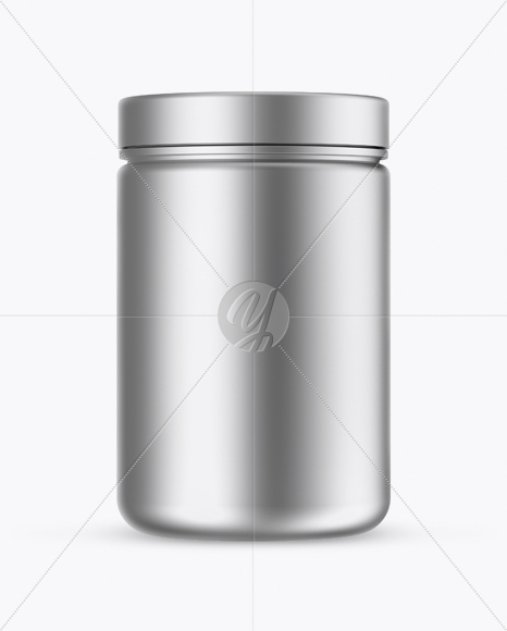 Matte Metallic Protein Jar Mockup Matte Metallic Protein Jar Mockup