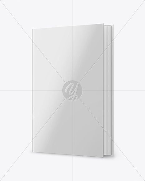 Book w/ Glossy Cover Mockup - Half Side View